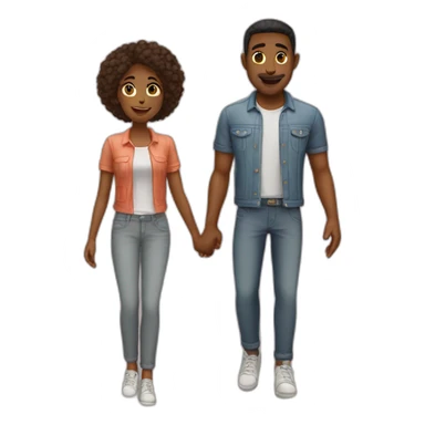 Couple mixte  sticker