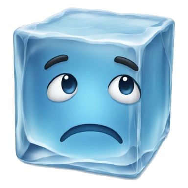 cube of ice who look like a man sticker