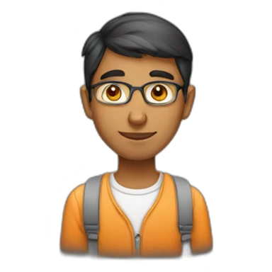 indian young guy programmer sticker