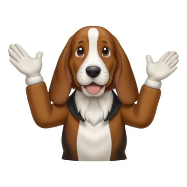 bassethound clapping with text say claps sticker