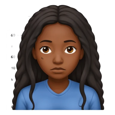 sad black prisoner long haired woman mug shot with bg no cup sticker