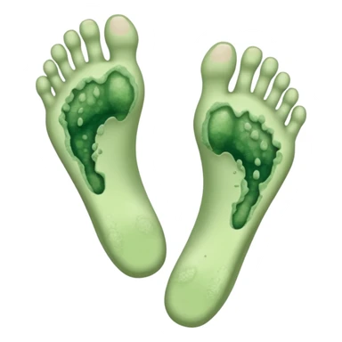 bottom feet with full of molds sticker