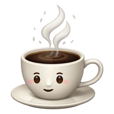 Cup of coffee white sticker