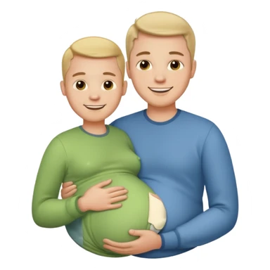 male pregnant\ sticker