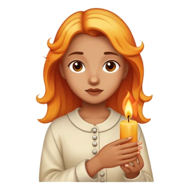 girl with a candle sticker