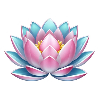 clear crystal lotus sticker