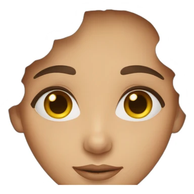 brunette woman with wavy brown hair and brown eyes sticker