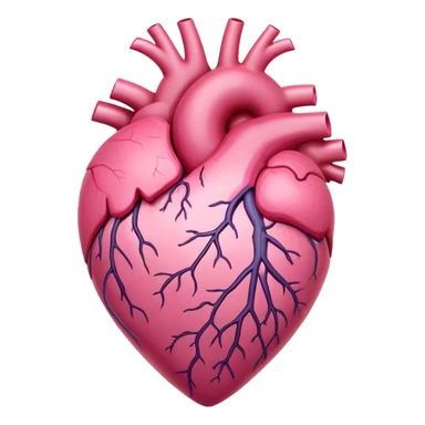 pink heart with veins sticker