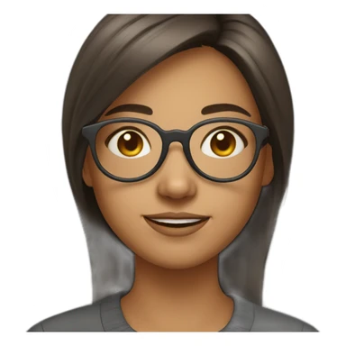 Girl with spectacles sticker