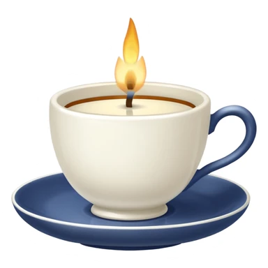 stylish teacup candle sticker