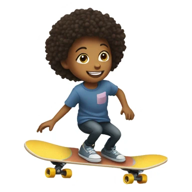 A young person on a skateboard is pushed by another sticker