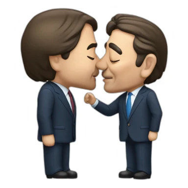 jose maria aznar kissing mariano rajoy sticker