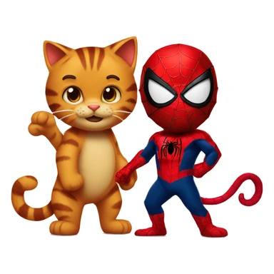 Garfield and Spiderman sticker