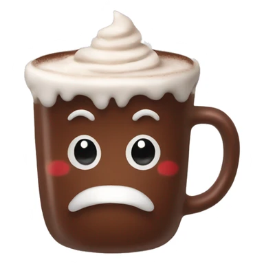 hot chocolate in a christmas mug sticker