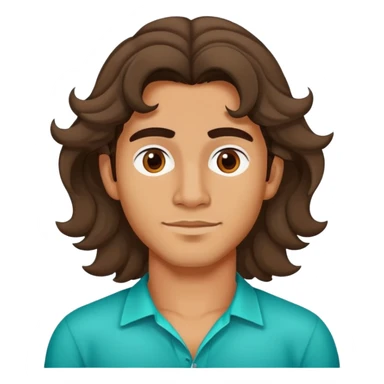 A Mexican young man from Cancun Mexico with mid-length wavey Hair sticker