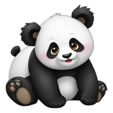 panda tiro con arco sticker