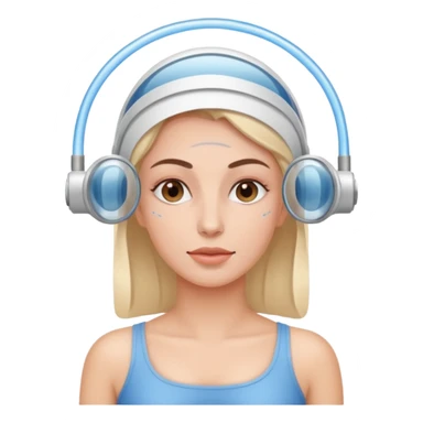 woman doing ozone therapy sticker