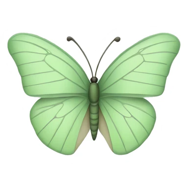 Sage green butterfly sticker
