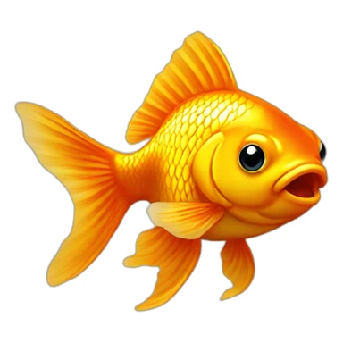 Goldfish golden color sticker