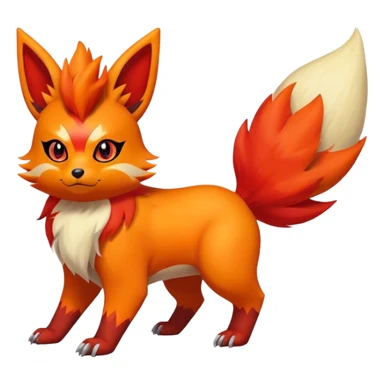 Quilava-Litten-Flareon-fantasy-animal-creature-hybrid full body sticker