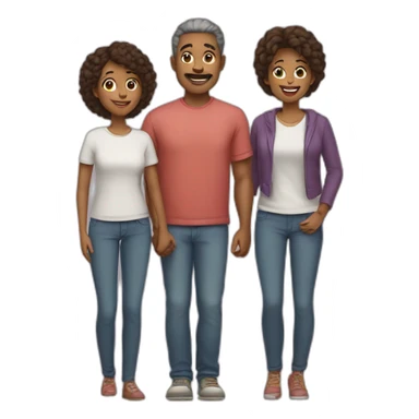 Father Mother Son Daughter sticker