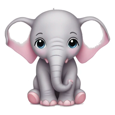 Baby pink elephant  sticker