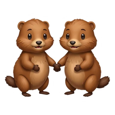 beavers in love sticker