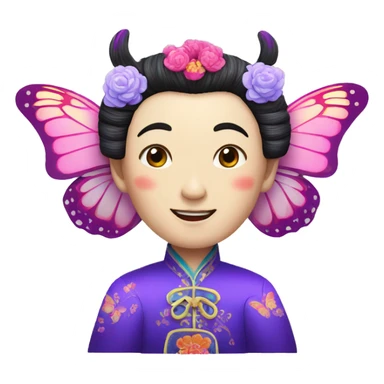 Beijing opera Mr butterflies,butterflies sticker
