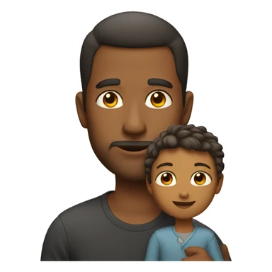 Kids with daddy  sticker