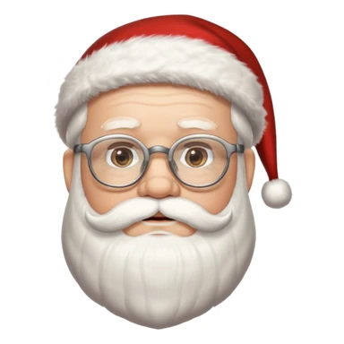 Santa Claus, beard, glasses
 sticker