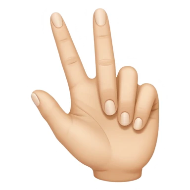 “Emoji-style hand making the letter ‘L’, with the index finger slightly curved. Clean, simple design, smooth shapes, neutral skin tone. White or transparent background, high resolution.” sticker