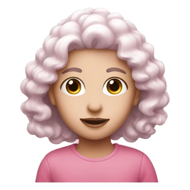 pink love with white sky sticker