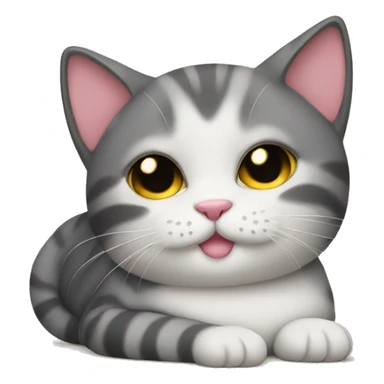 Snuggle cat sticker