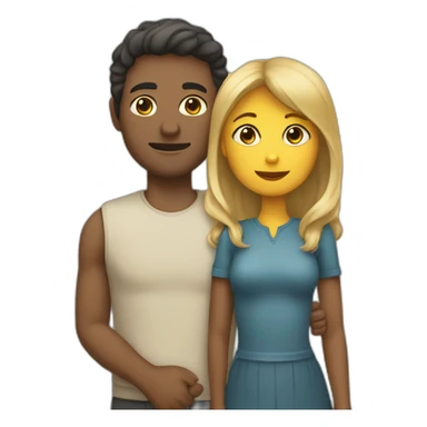 deux personnes qui se font un câlin sticker