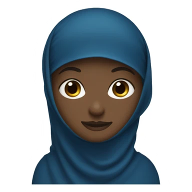 Black Muslim wearing blue niqab sticker