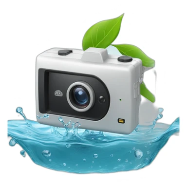 security-ptz-camera-and-small-leaf-floating-on-water-block sticker