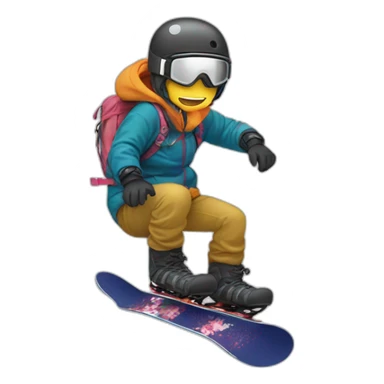 Snowboard in japan sticker