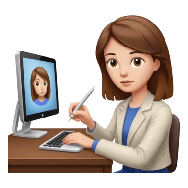 a white woman passes test on computer sticker