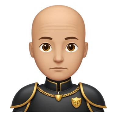 bald armed guards black armour sticker