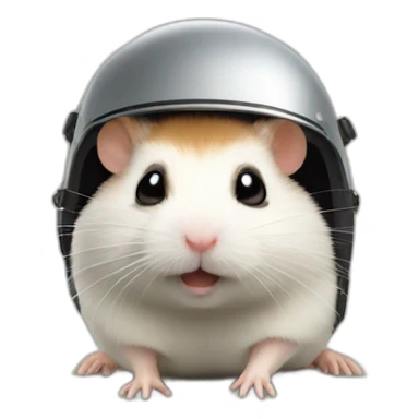 Hamster mit Helm sticker