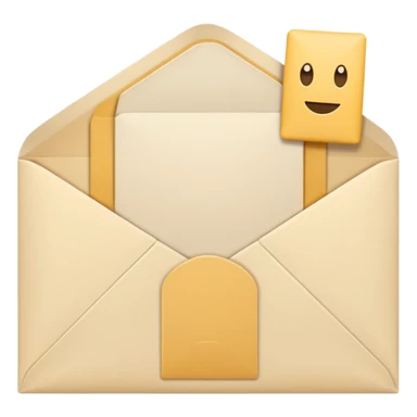 Cream-colored Letter Envelope  sticker