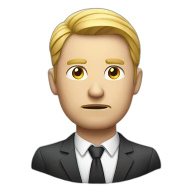 white-man-hr-manager-crossed-arms-angry looks in profile sticker