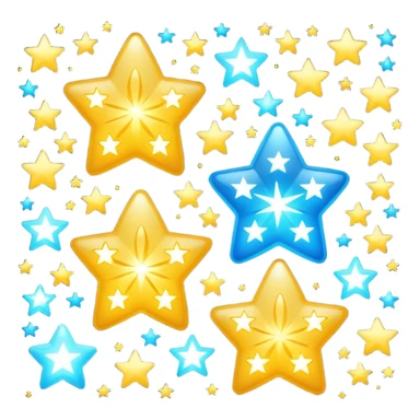 stars with no face shinning sticker