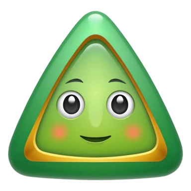 triangulo hacia arriba verde sticker