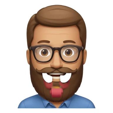 HOMME LONGUE BARBE LUNETTE sticker