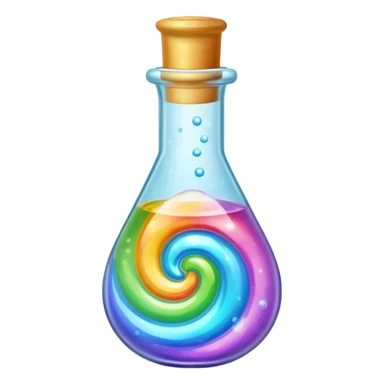 Potion – Glass vial filled with bubbling colored liquid sticker