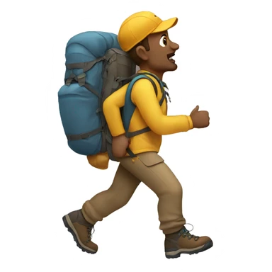 Hike man sticker