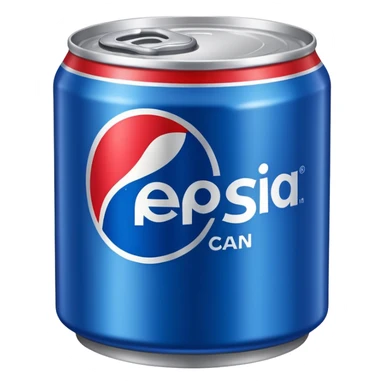 Draw a Pepsi can with the blue label & bold red-white logo sticker