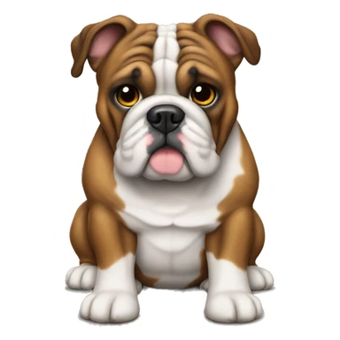 Brindle English bulldog sticker