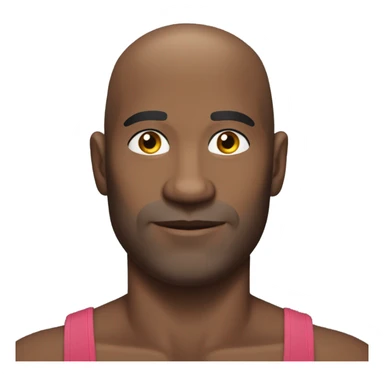 handsome average  older shirtless bald black man gay speedo sticker